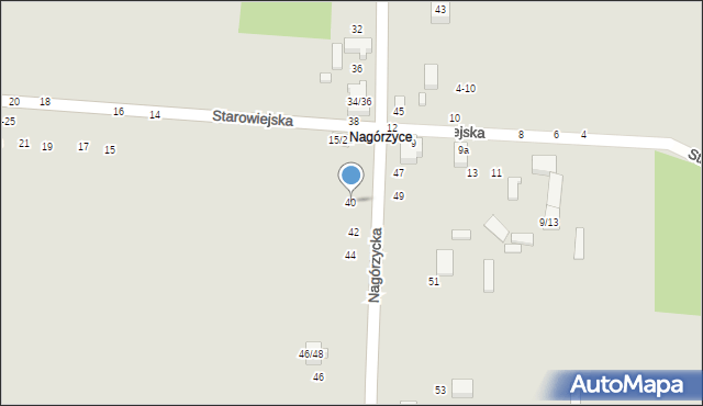 Tomaszów Mazowiecki, Nagórzycka, 40, mapa Tomaszów Mazowiecki
