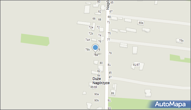 Tomaszów Mazowiecki, Nagórzycka, 78a, mapa Tomaszów Mazowiecki