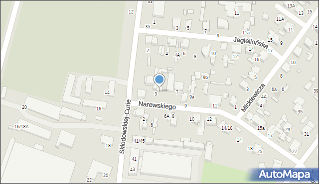 Tomaszów Mazowiecki, Narewskiego Stanisława, 5, mapa Tomaszów Mazowiecki