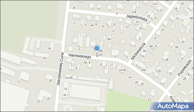 Tomaszów Mazowiecki, Narewskiego Stanisława, 9, mapa Tomaszów Mazowiecki