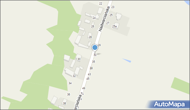 Toporów, Nadwarciańska, 31, mapa Toporów