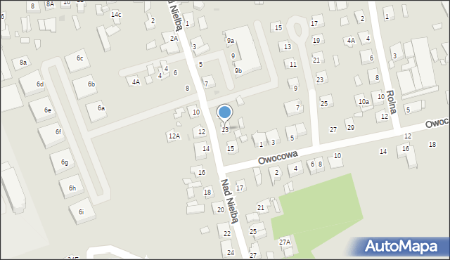 Wągrowiec, Nad Nielbą, 13, mapa Wągrowiec