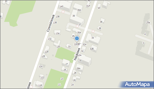 Warszawa, Naukowa, 33/35, mapa Warszawy