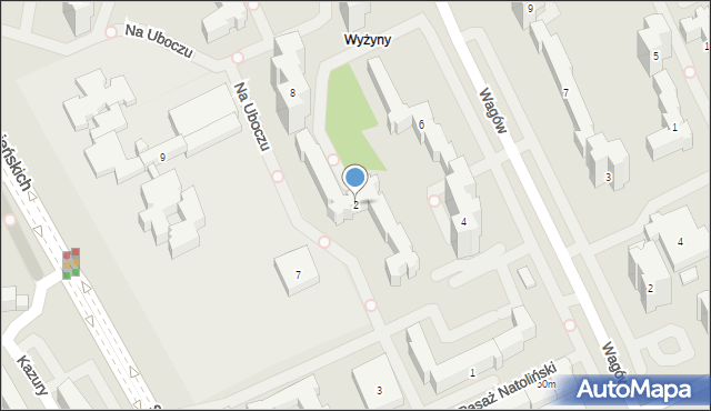 Warszawa, Na Uboczu, 2, mapa Warszawy
