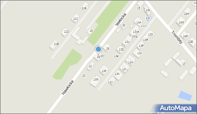 Warszawa, Nawłocka, 24, mapa Warszawy