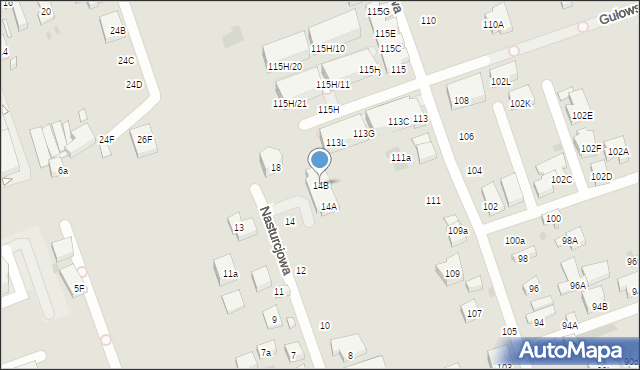 Warszawa, Nasturcjowa, 14B, mapa Warszawy