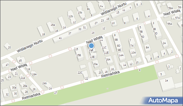 Warszawa, Nad Wisłą, 13C, mapa Warszawy