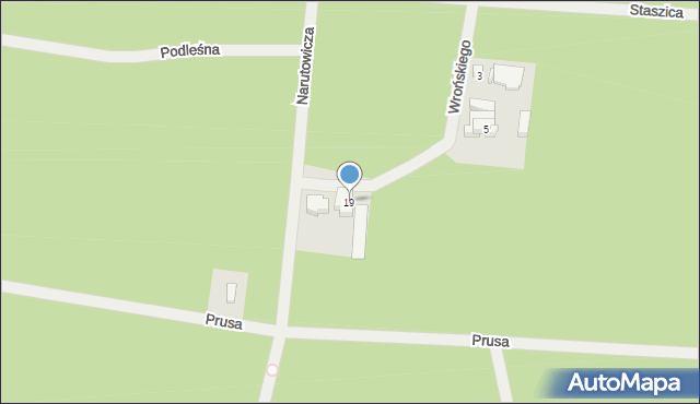 Warszawa, Narutowicza Gabriela, 19, mapa Warszawy