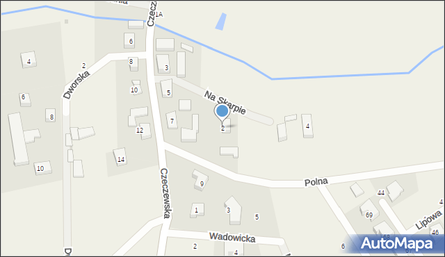 Warzno, Na Skarpie, 2, mapa Warzno