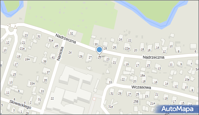 Wejherowo, Nadrzeczna, 25, mapa Wejherowo