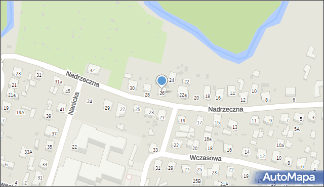 Wejherowo, Nadrzeczna, 26, mapa Wejherowo