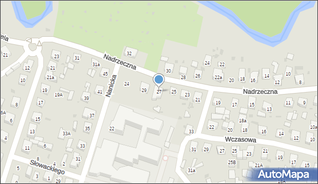 Wejherowo, Nadrzeczna, 27, mapa Wejherowo