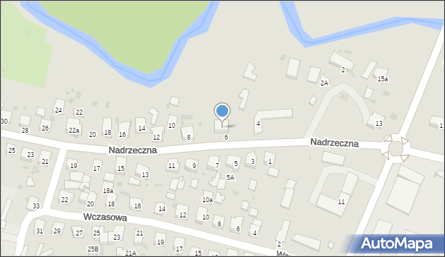 Wejherowo, Nadrzeczna, 6a, mapa Wejherowo