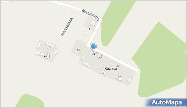 Widzówek, Nadrzeczna, 14, mapa Widzówek