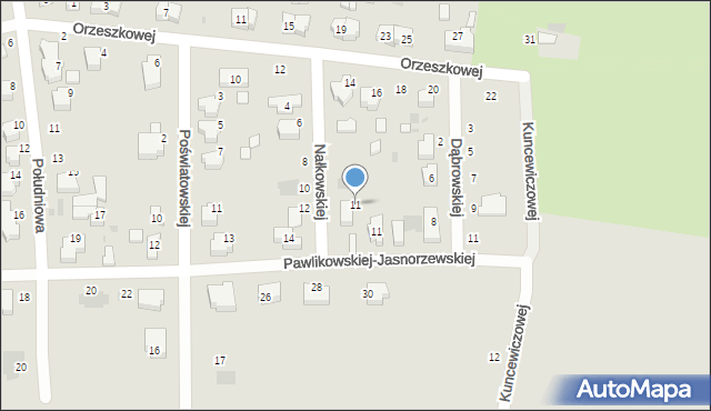 Wieluń, Nałkowskiej Zofii, 11, mapa Wieluń