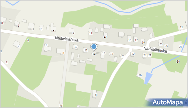 Winnica, Nadwiślańska, 14, mapa Winnica