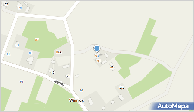 Winnica, Nadwiślańska, 93, mapa Winnica