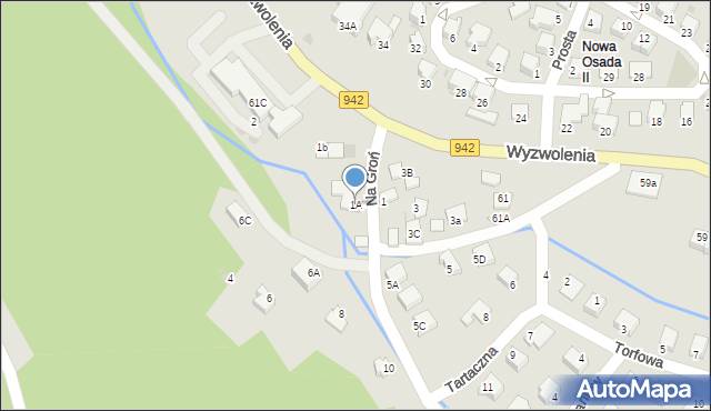 Wisła, Na Groń, 1A, mapa Wisła