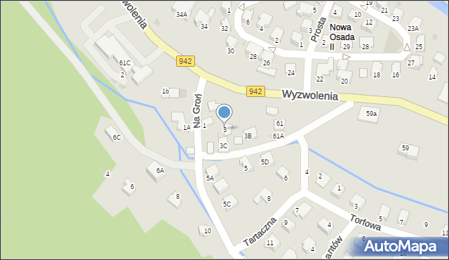 Wisła, Na Groń, 3, mapa Wisła