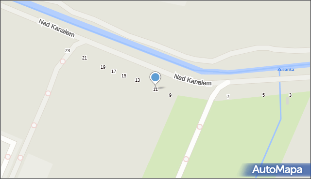 Włocławek, Nad Kanałem, 11, mapa Włocławka