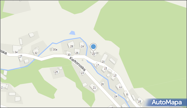 Wojcieszyce, Nasturcjowa, 22, mapa Wojcieszyce