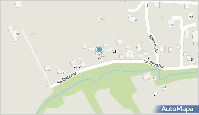 Wojnicz, Nadbrzeżna, 19, mapa Wojnicz