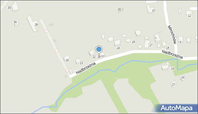 Wojnicz, Nadbrzeżna, 20, mapa Wojnicz