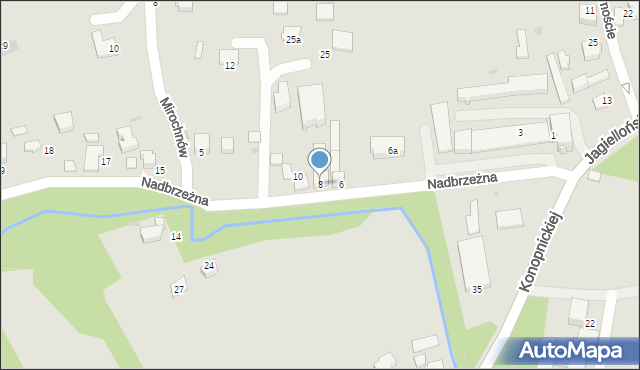 Wojnicz, Nadbrzeżna, 8, mapa Wojnicz