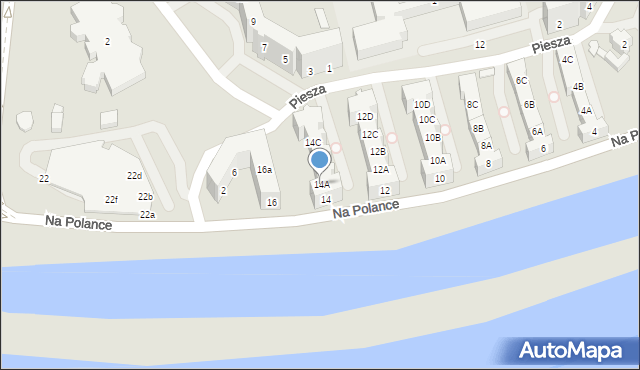 Wrocław, Na Polance, 14A, mapa Wrocławia