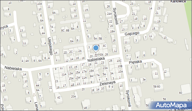 Wrocław, Nabielaka Ludwika, 22, mapa Wrocławia