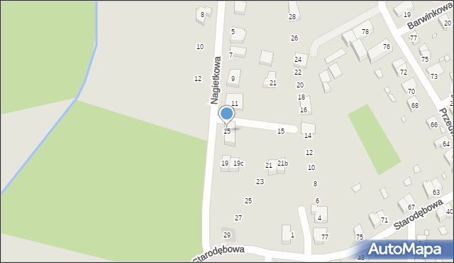 Wrocław, Nagietkowa, 15, mapa Wrocławia