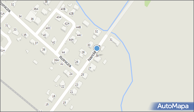 Wrocław, Narciarska, 29, mapa Wrocławia