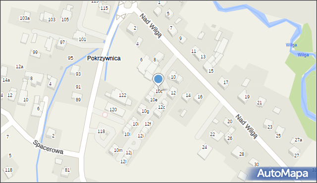 Wrząsowice, Nad Wilgą, 10c, mapa Wrząsowice