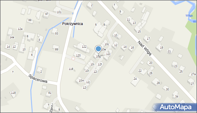 Wrząsowice, Nad Wilgą, 10g, mapa Wrząsowice