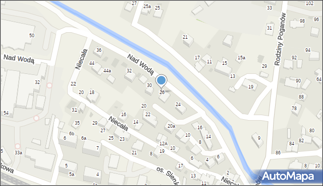 Zabierzów, Nad Wodą, 26, mapa Zabierzów