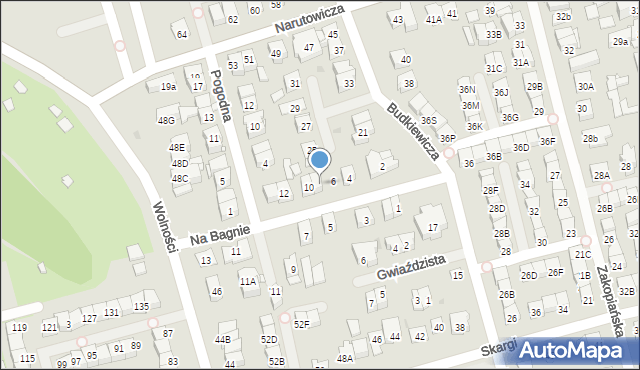 Ząbki, Na Bagnie, 8, mapa Ząbki