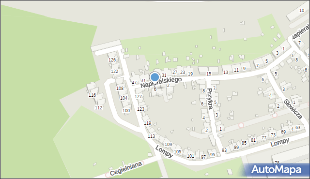 Zabrze, Napieralskiego Adama, 6, mapa Zabrza