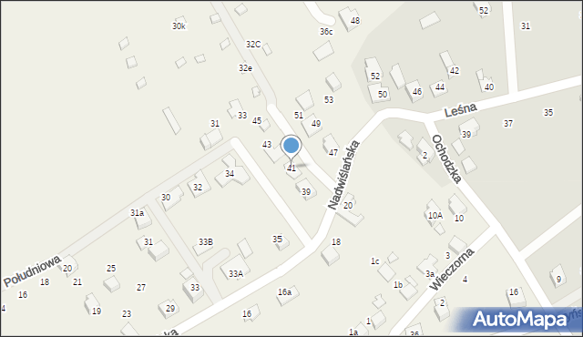 Zabrzeg, Nadwiślańska, 41, mapa Zabrzeg