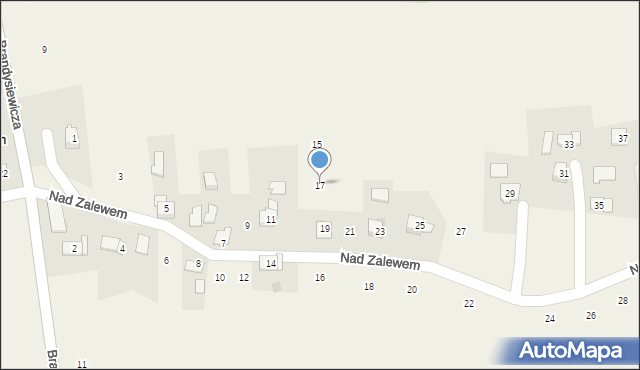 Zakliczyn, Nad Zalewem, 17, mapa Zakliczyn