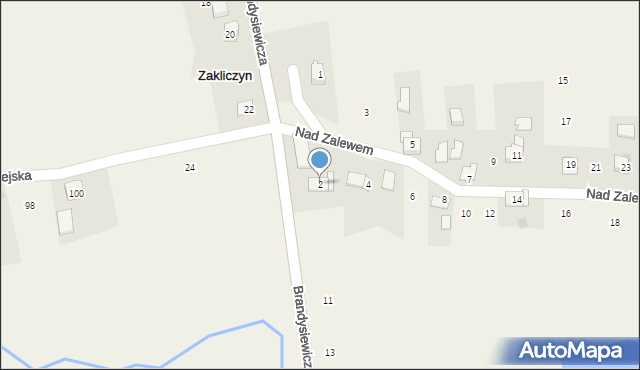 Zakliczyn, Nad Zalewem, 2, mapa Zakliczyn