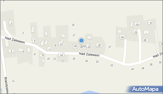 Zakliczyn, Nad Zalewem, 21, mapa Zakliczyn