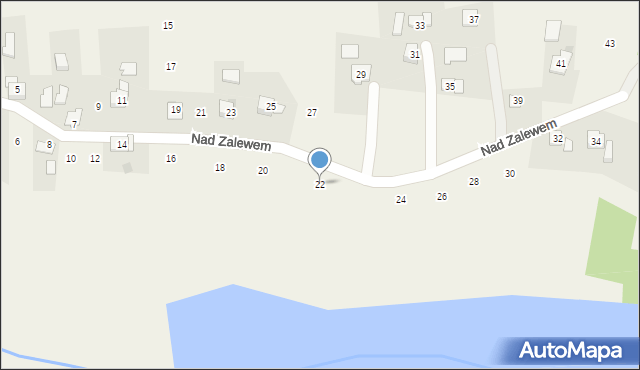 Zakliczyn, Nad Zalewem, 22, mapa Zakliczyn