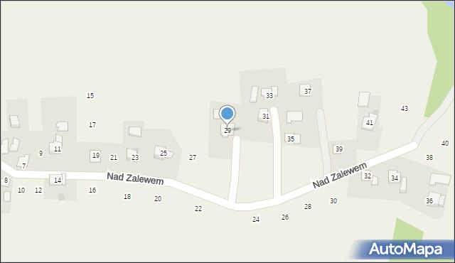 Zakliczyn, Nad Zalewem, 29, mapa Zakliczyn