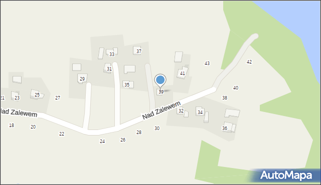 Zakliczyn, Nad Zalewem, 39, mapa Zakliczyn