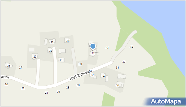 Zakliczyn, Nad Zalewem, 41, mapa Zakliczyn