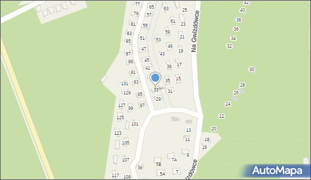 Załakowo, Na Gwizdówce, 17/19, mapa Załakowo