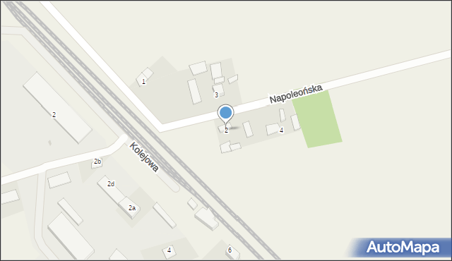 Żalno, Napoleońska, 2a, mapa Żalno