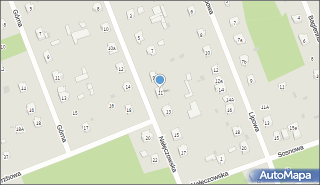 Żarki-Letnisko, Nałęczowska, 11, mapa Żarki-Letnisko