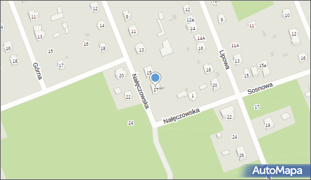 Żarki-Letnisko, Nałęczowska, 17, mapa Żarki-Letnisko