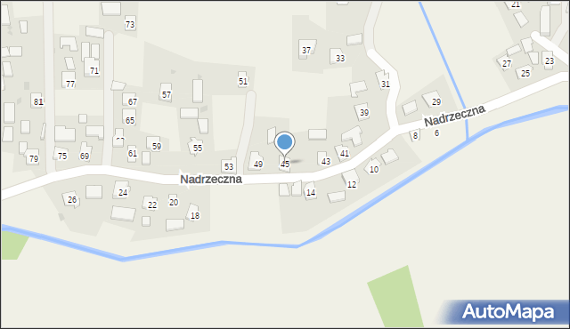 Zarzecze, Nadrzeczna, 45, mapa Zarzecze